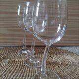 Set of 3 original JP Chenet wine glasses