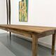 XXL solid walnut table with tapered legs