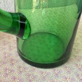 Green blown glass decanter