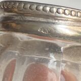 Set of hallmarked silver and fluted domed glass salt/pepper shakers