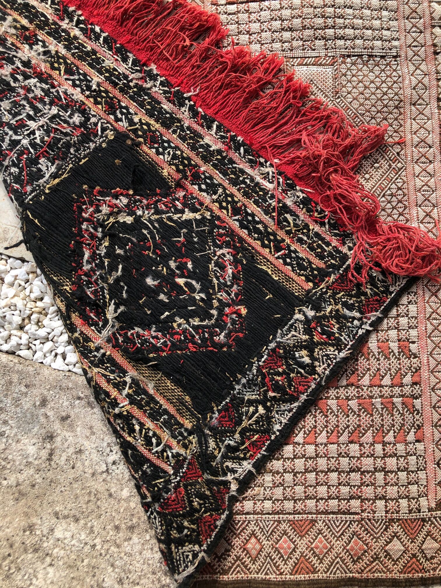 Tapis kilim rouge 260x135cm