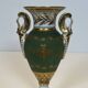 Pair of Empire Style Porcelain Vases, Decorated with Swans and Bundles