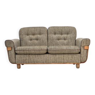 1970s, Danish 2-seater sofa, original condition, furniture wool, bentwood.