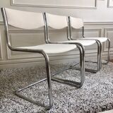Set of restored vintage chairs with "Luge" feet