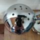 Eye ball space age lamp. Chrome.