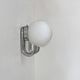 Pair of vintage wall lights, chrome metal and opaline, France, 1960.