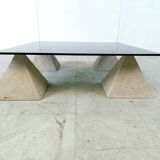 Table basse pyramide vintage en pierre, 1970
