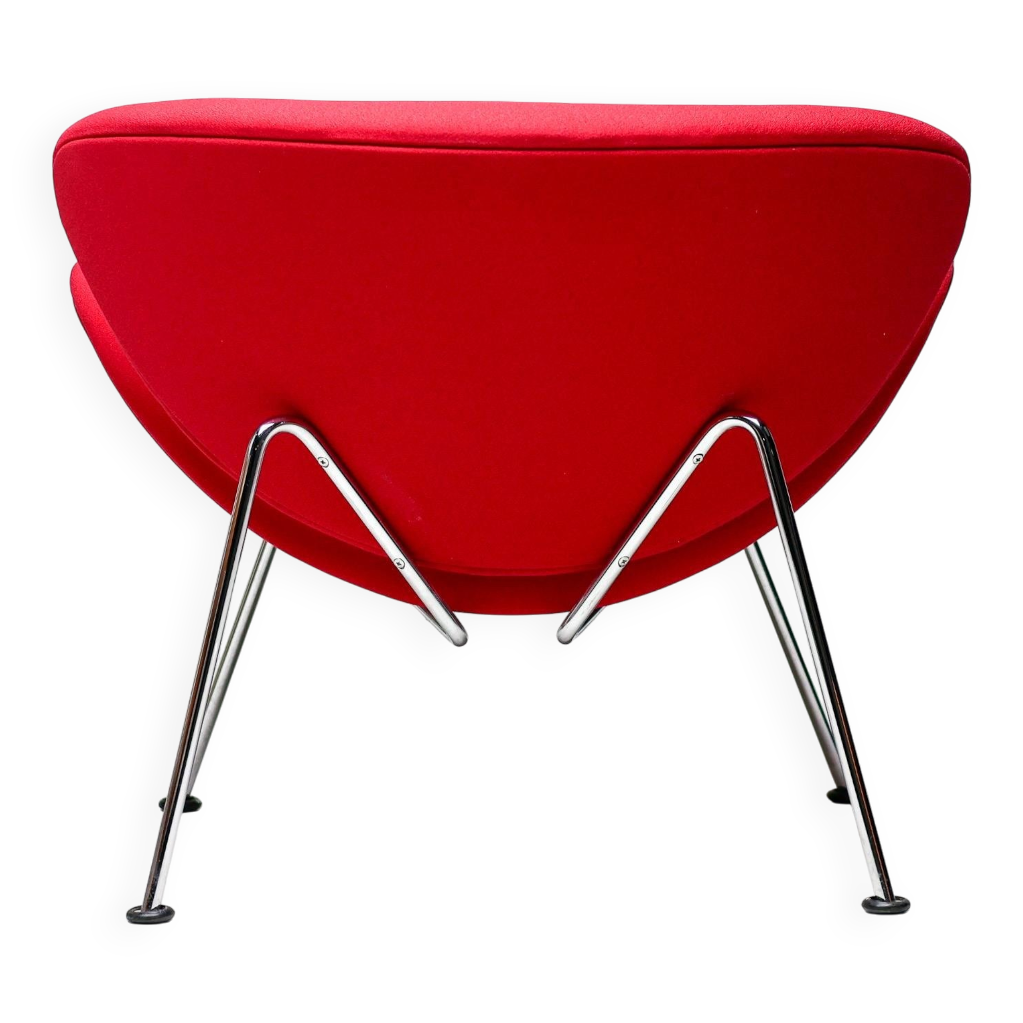 Mid-century modern chair with red and orange slices by Pierre Paulin