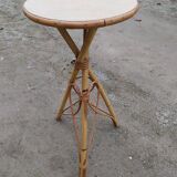 Rattan side table