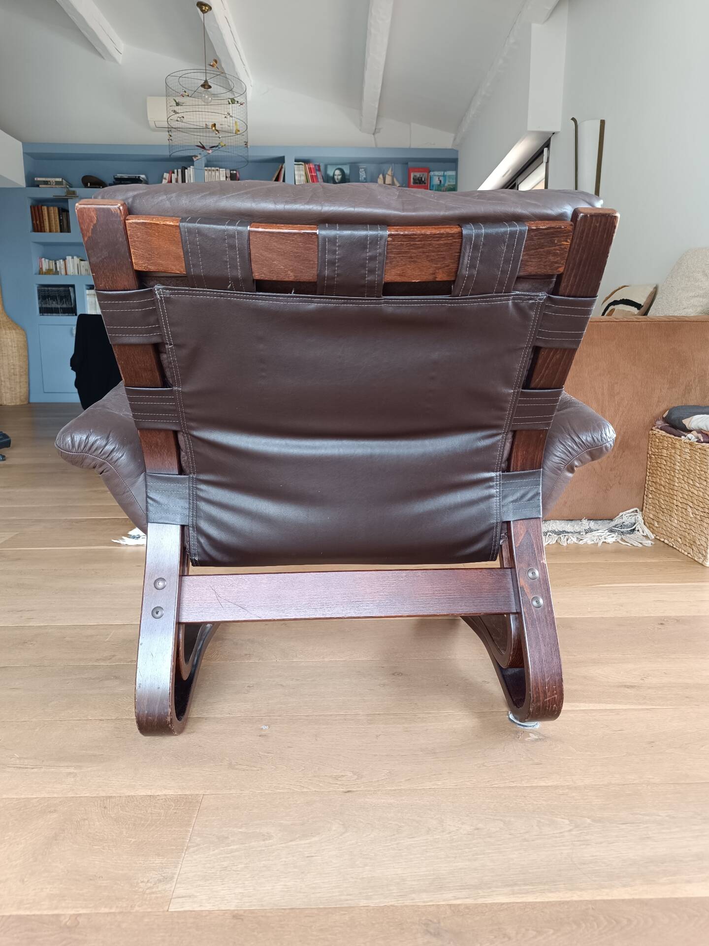 Fauteuil kengu designer elsa et nordhal solheim  pour rikken année 60