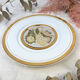 Decorative round porcelain dish "the art of chokin" made in japan