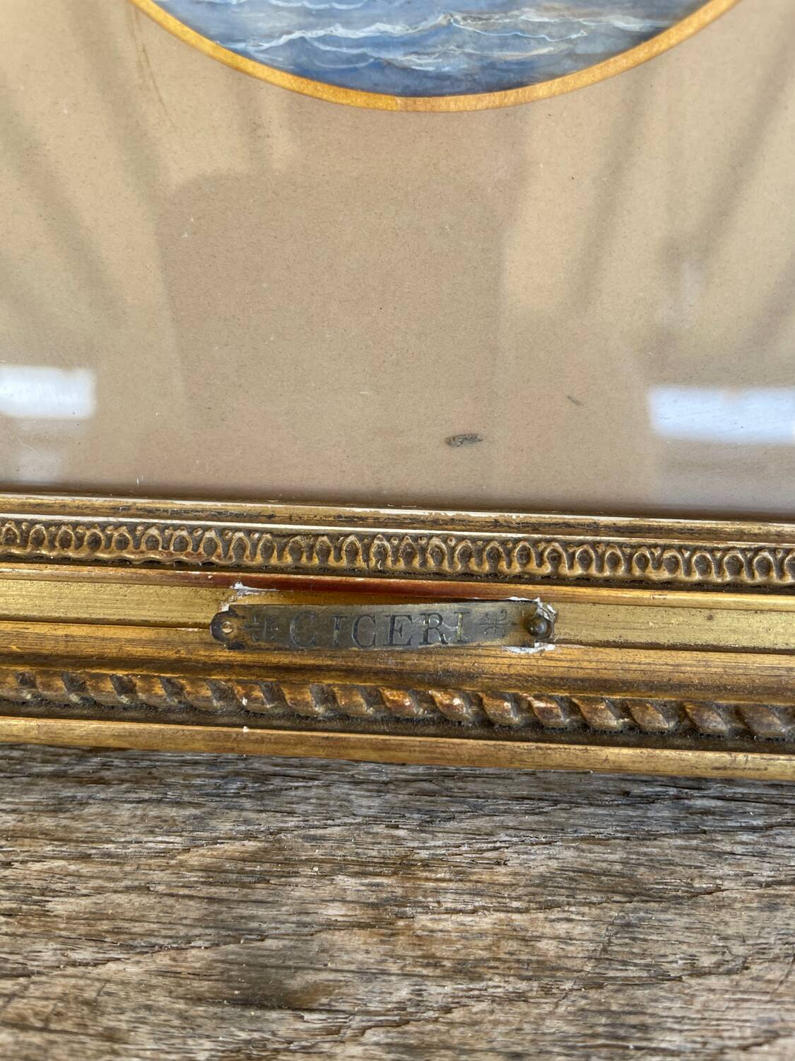 Oval miniature by eugène ciceri