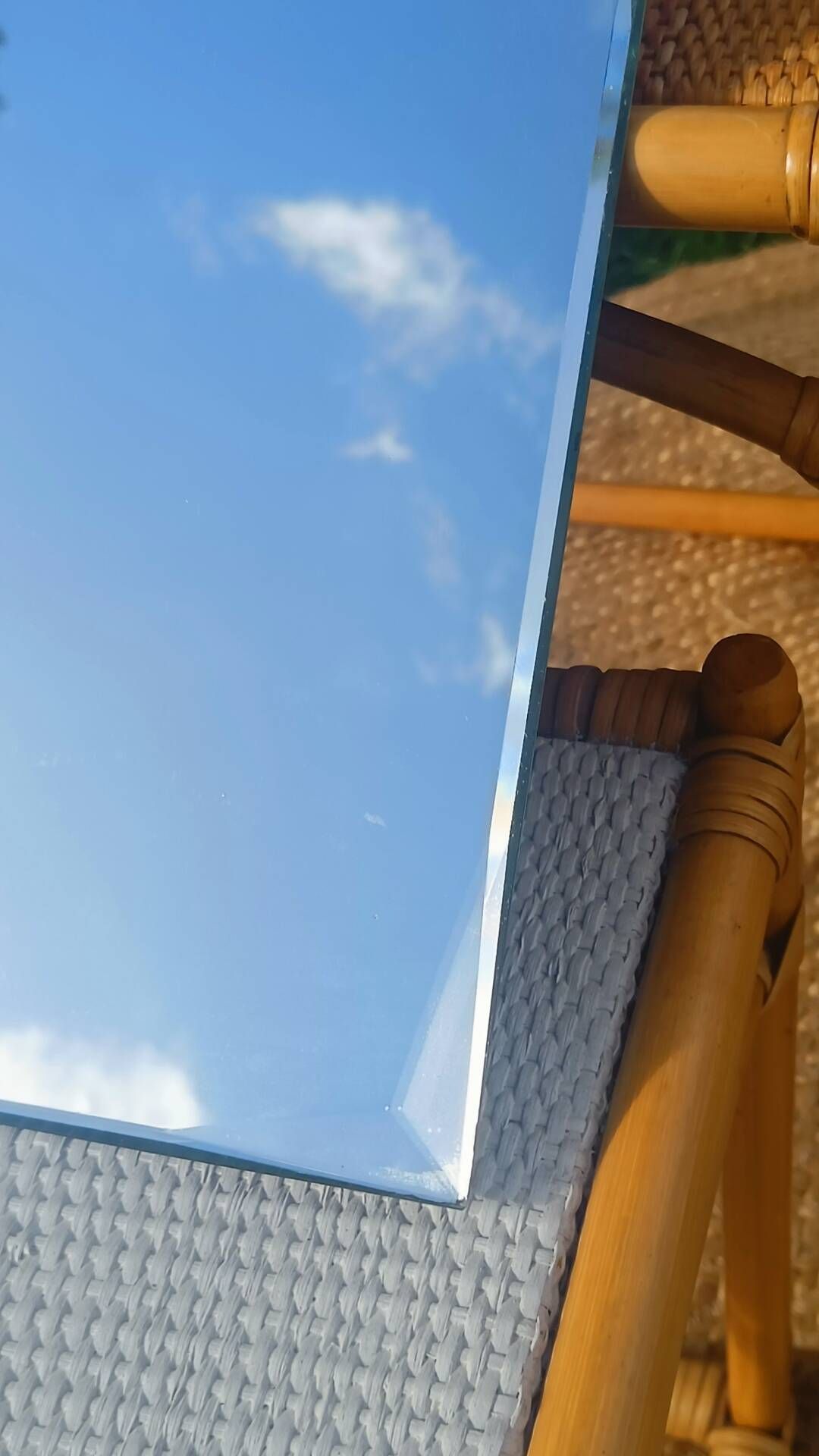 Antique bevelled dressing table mirror