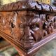 Office style Louis XIII solid oak carved restored