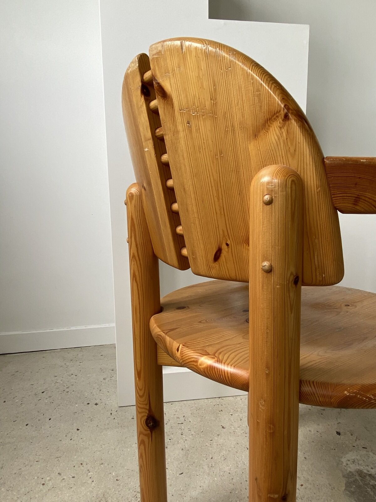 Pine armchair René Daumiller