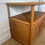 Bamboo and rattan sideboard, 1980s