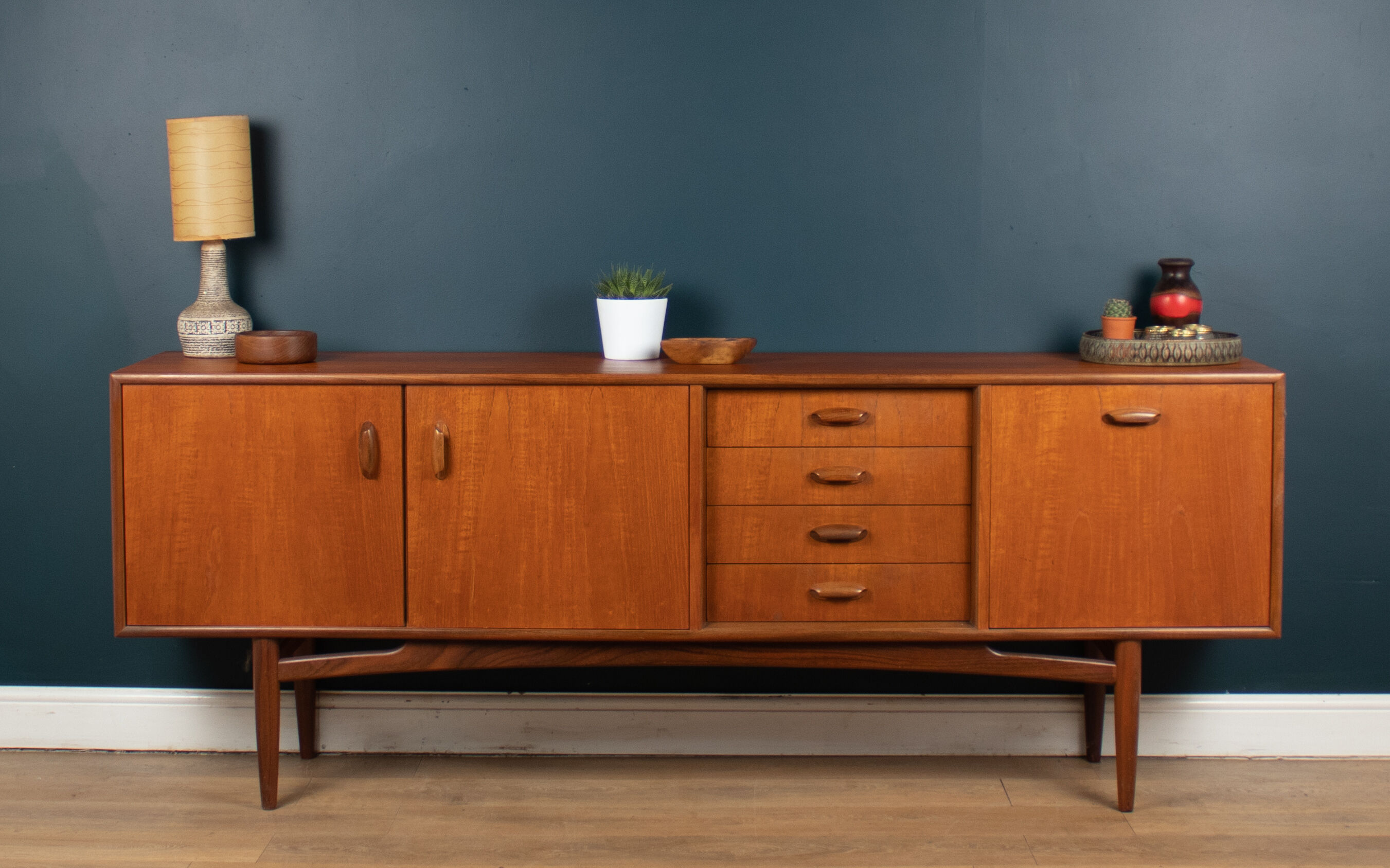 Retro Teak 1960s Restored G Plan Scandi Sideboard By Victor Wilkins
