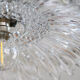 Ceiling lamp suspension crystal and bronze lamp luminaire glass flower