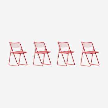 Series of 4 chairs Ted Net by Niels Gammelgaard