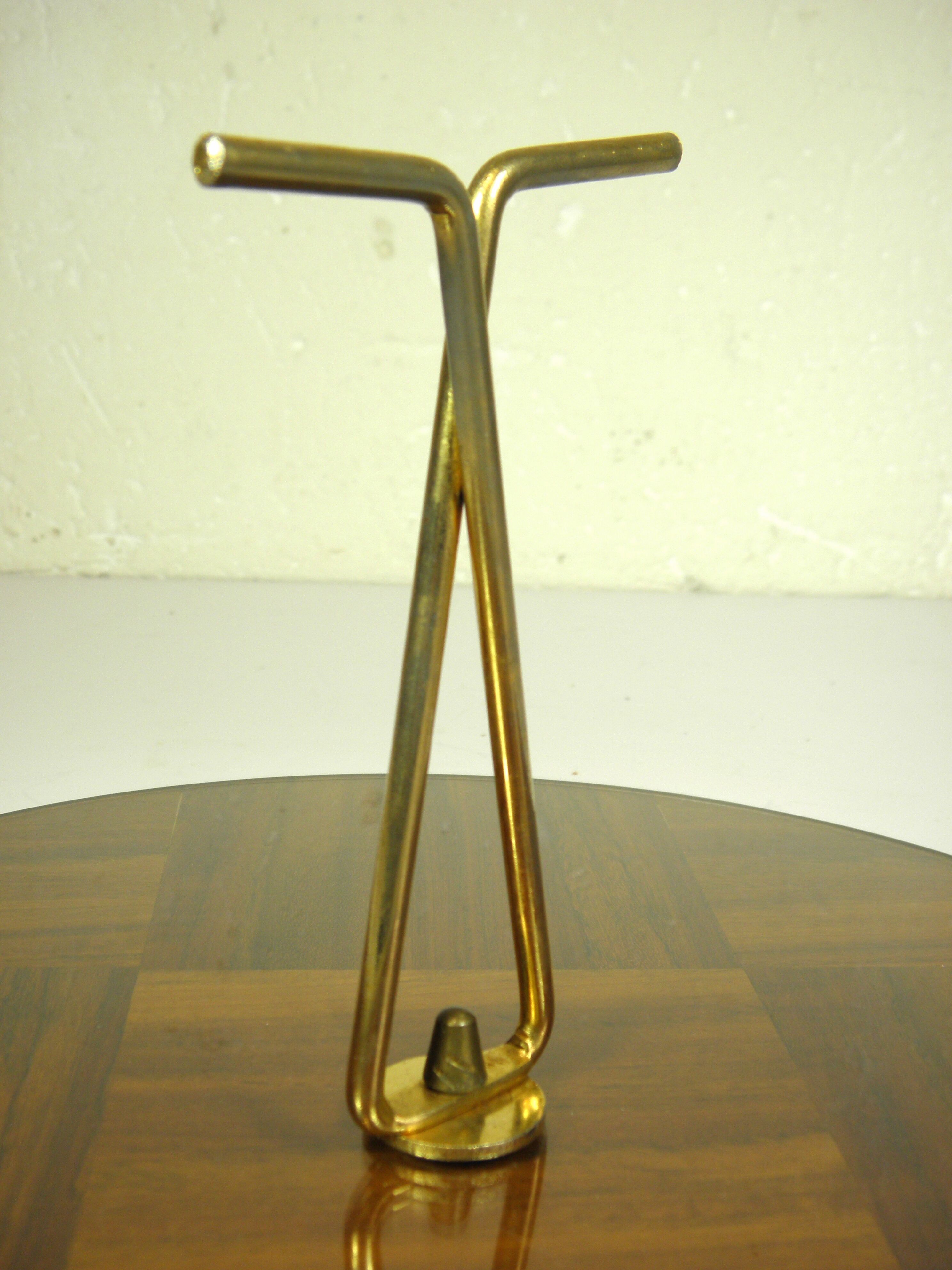 Wood and brass cheese board