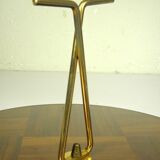 Wood and brass cheese board