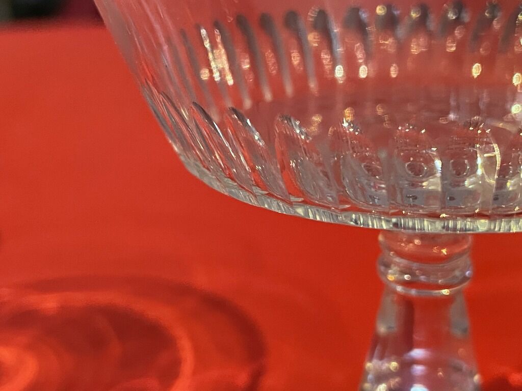 5 crystal champagne glasses