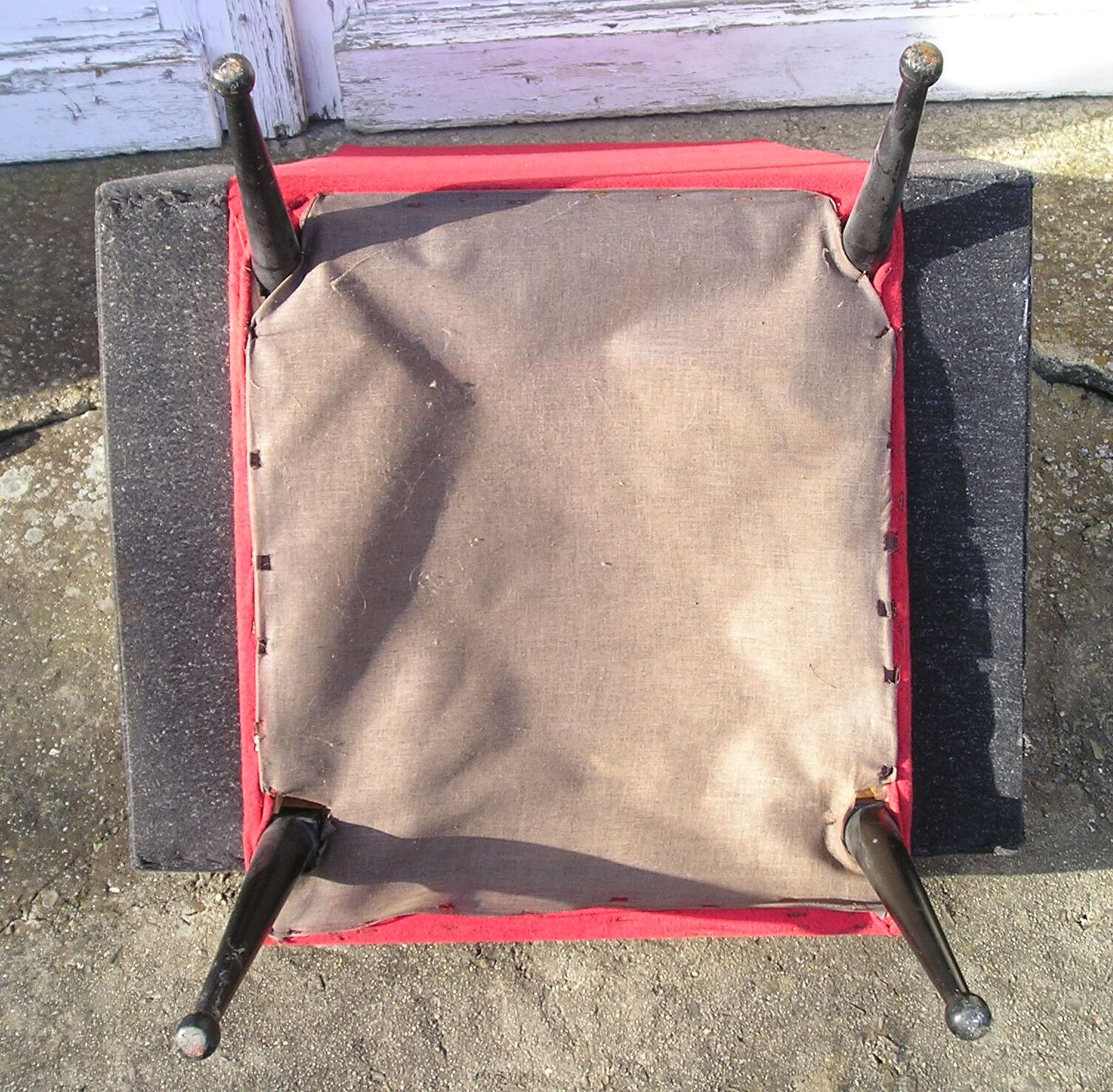Vintage red and gray armchair 1960
