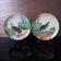 2 decorative flat plates porcelain Limoges partridge and pheasants