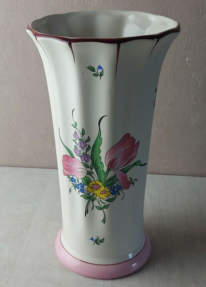 Vase décor réverbère, en céramique de lunéville | Selency