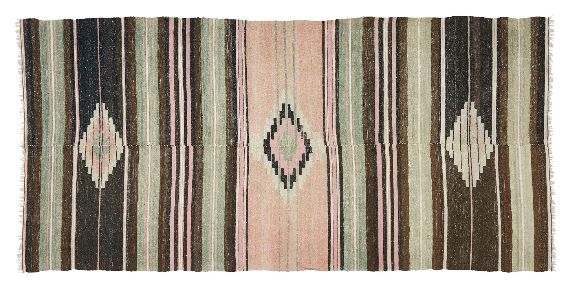 Anatolian handmade kilim rug 270 cm x 130 cm