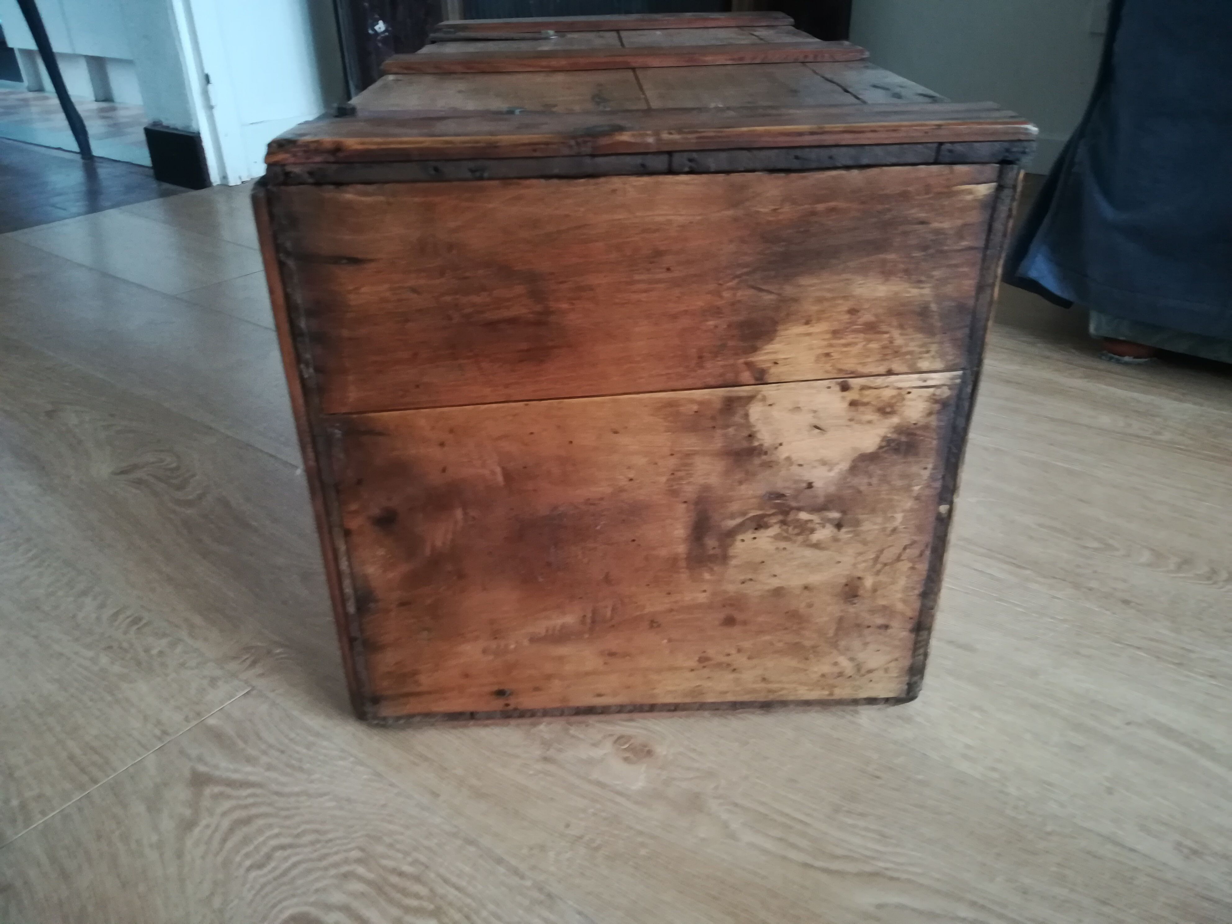 Old waxed wood chest