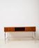 Mahogany and chrome metal desk, Italian manufacture, Italy, 1960s
