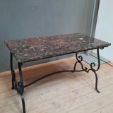 Coffee table  fossilifere top