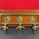 Wood and brass coat rack - 3 hooks. 39cm