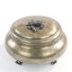 Eclectic elliptical sugar bowl, silver-plated brass, Austria, 19th century