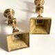 Pair of Vintage INDIA Solid Brass CANDLE HOLDERS