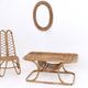 Set of Three Vintage Bamboo Garden Chairs, Italy