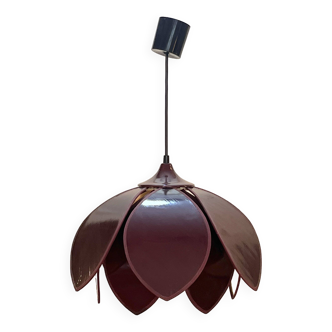 Suspension design fleur Lotus de Robert de Schuytener années 80 vintage plafonnier