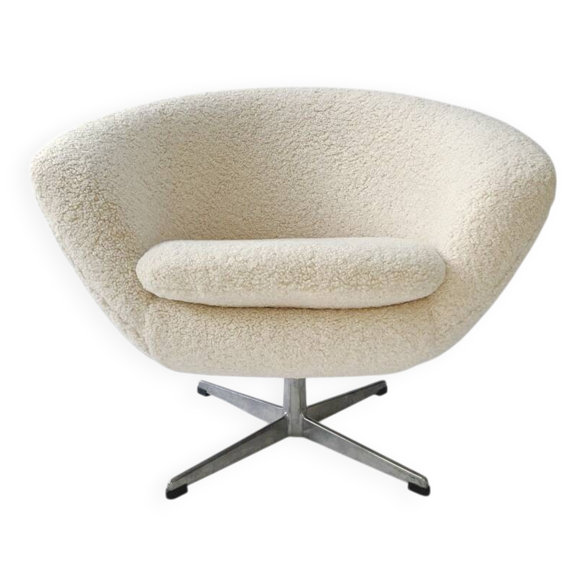 Swivel shell armchair, star legs Denmark 1960/1970