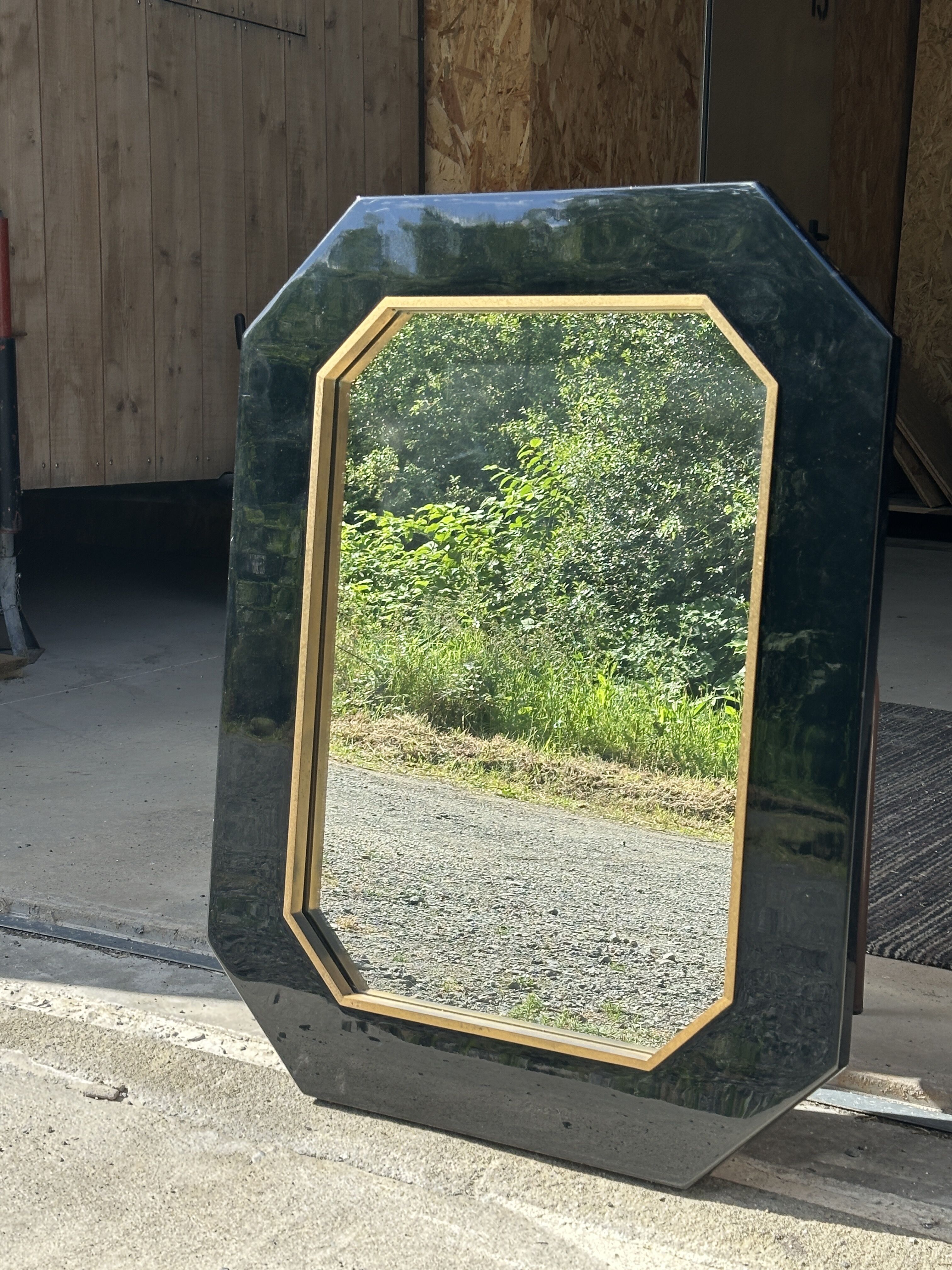 Vintage octagonal mirror