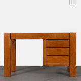 Solid elm desk published by Maison Regain, 1980