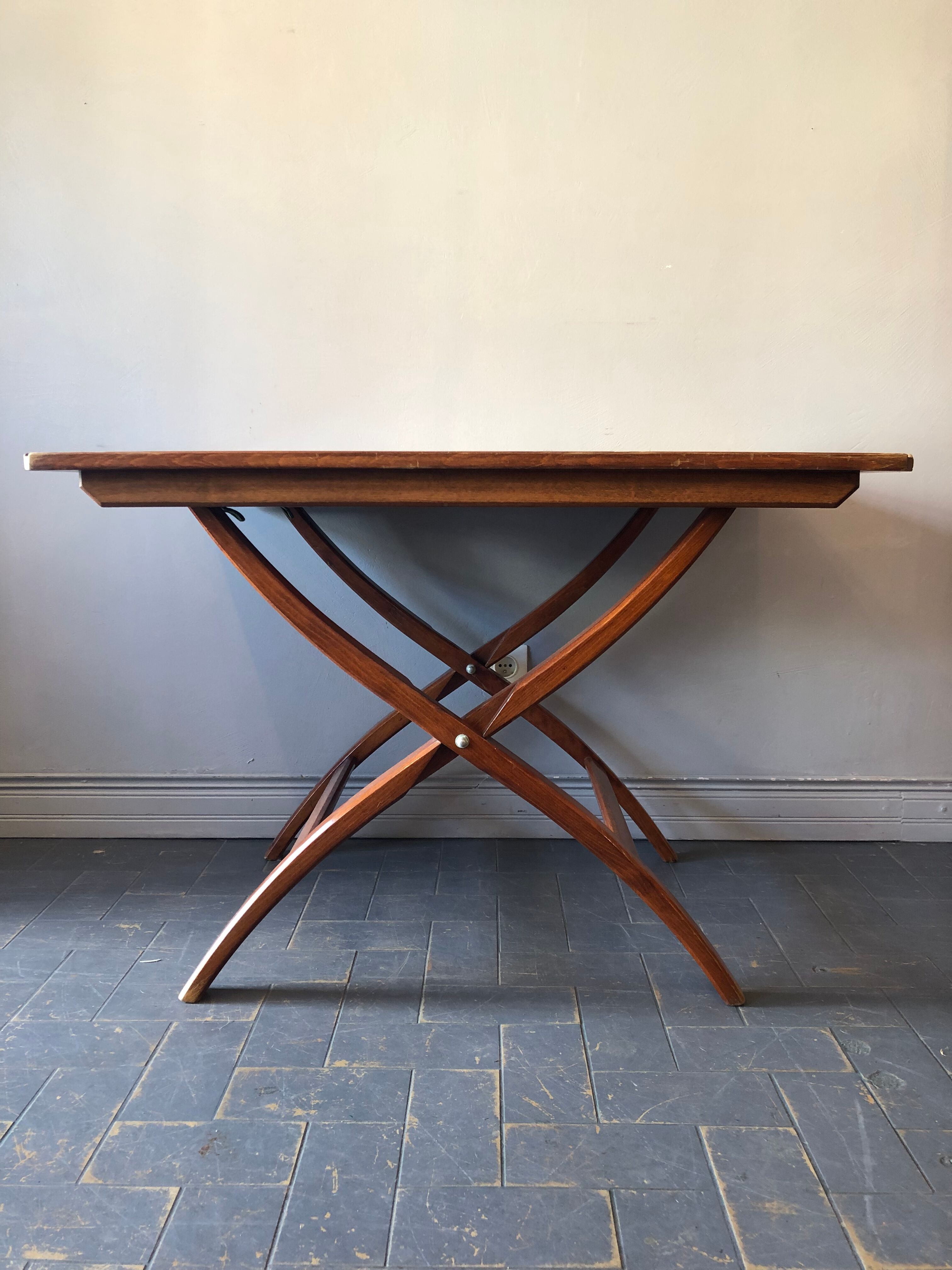 Mahogany boat folding table