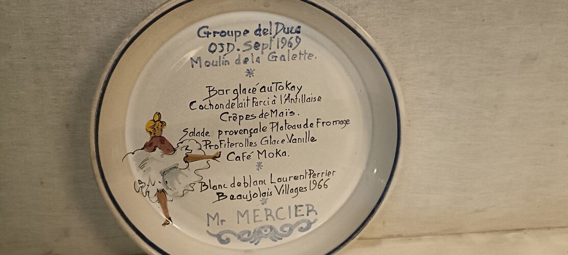 Assiette Montmartre vintage
