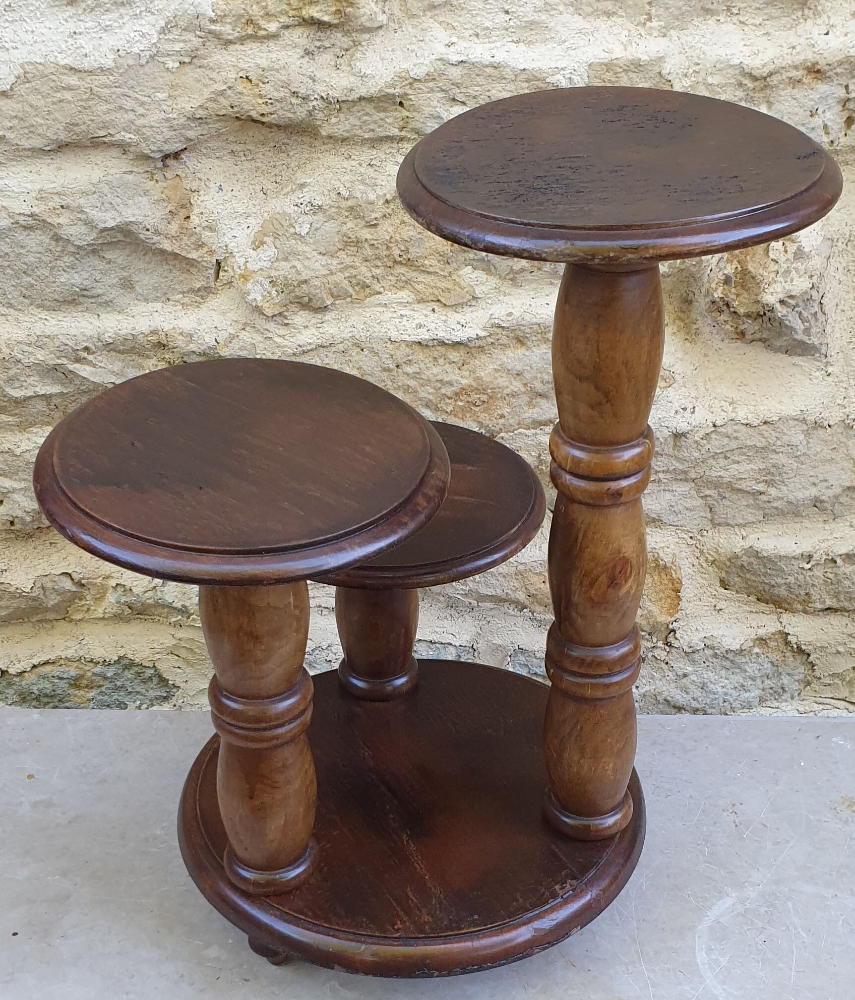 Vintage wooden plant holder