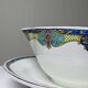 Old Luneville sauce boat, opaque porcelain with polychrome decoration.