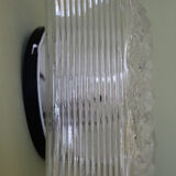 Vintage glass ceiling or wall lamp, Italy, 70s