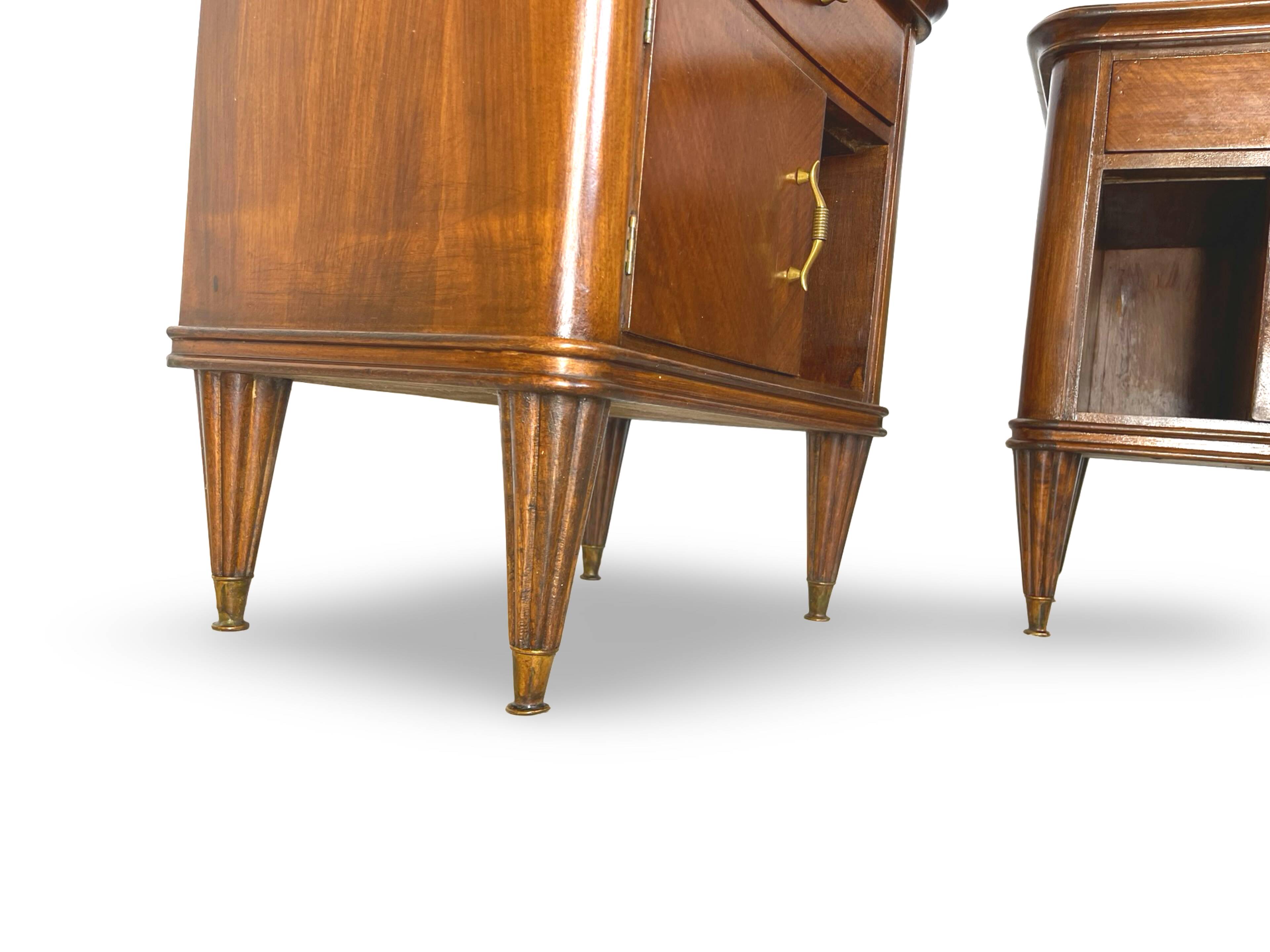 Pair of Italian bedside tables from the mid-20th century.