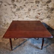 Table à abattants anglaise ancienne en acajou, fin XIXe siècle