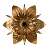 Ceiling lamp flower leaf gilded metal