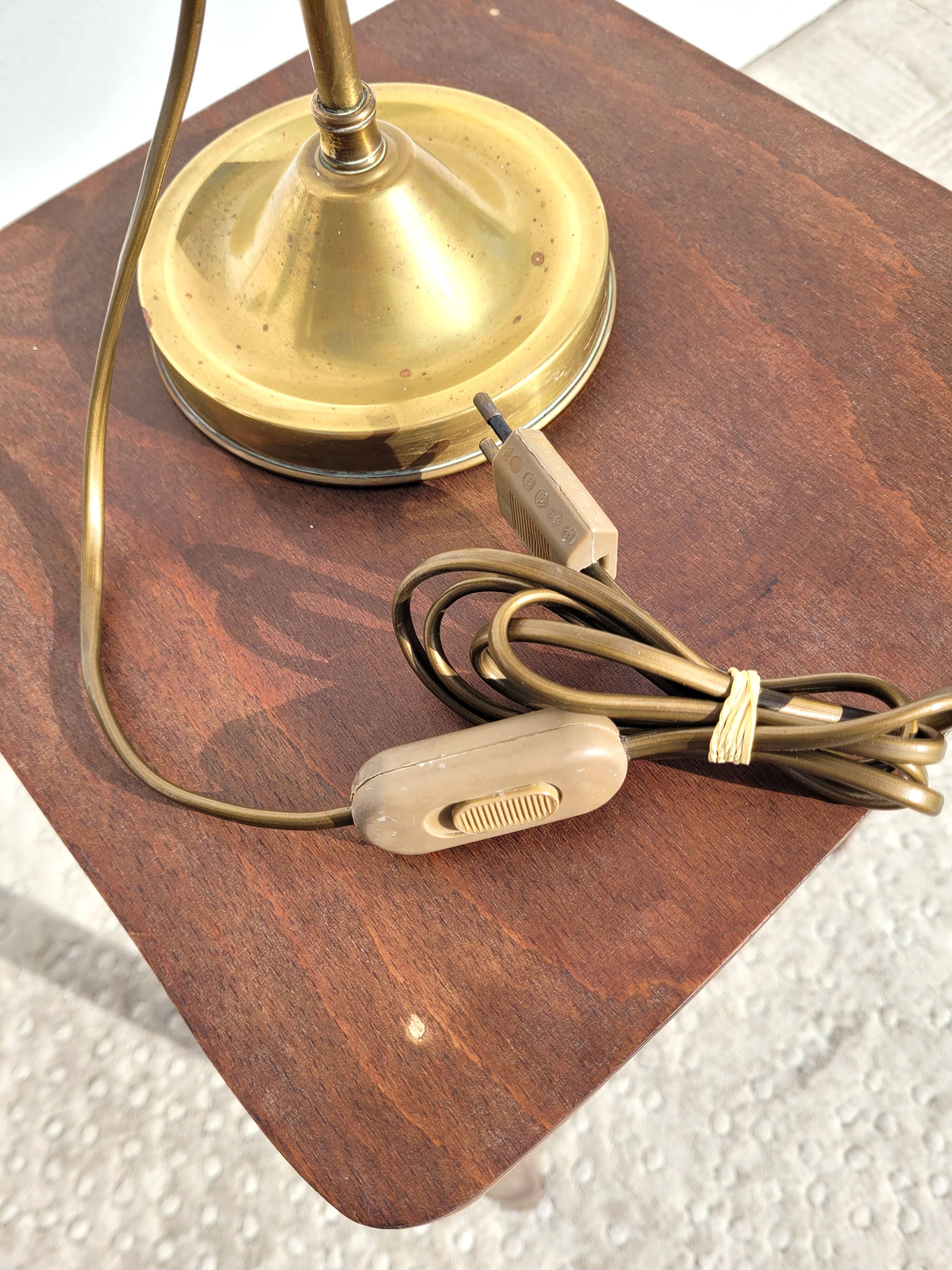 Vintage lamp with gooseneck and tulip